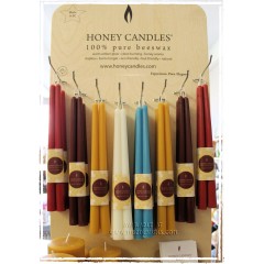 Honey Candles 12" Taper Pair Beeswax Candles - Made in BC